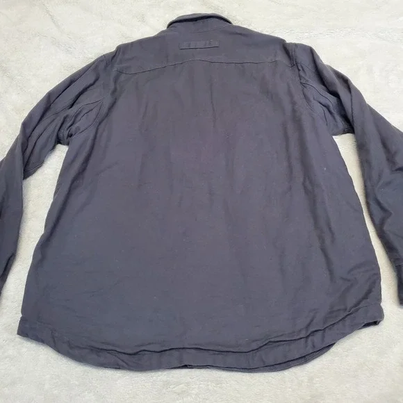 Duluth‎ Gray Canvas Flannel Snap Utility Jacket Men Large Classic Casual Gorp